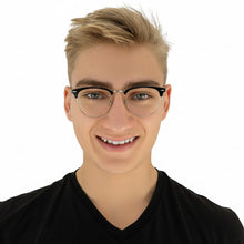 Load image into Gallery viewer, Bowie Black Gold Male| Baxter Phillips | Fashionable Prescription Eyewear