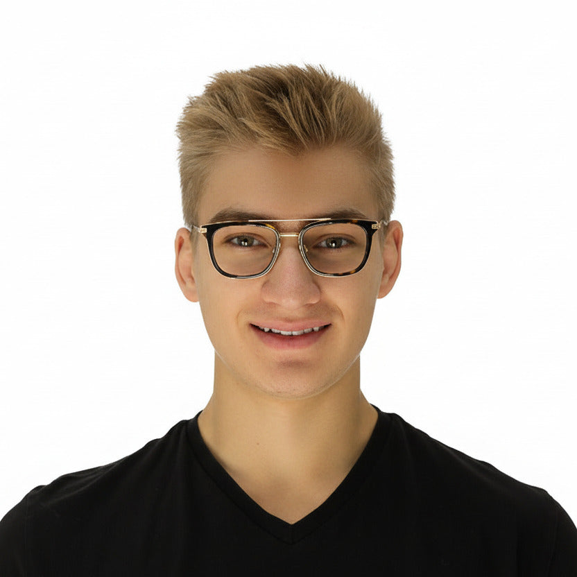 Chester Tortoise Gold Male Unisex | Baxter Phillips | Fashionable Prescription Eyewear