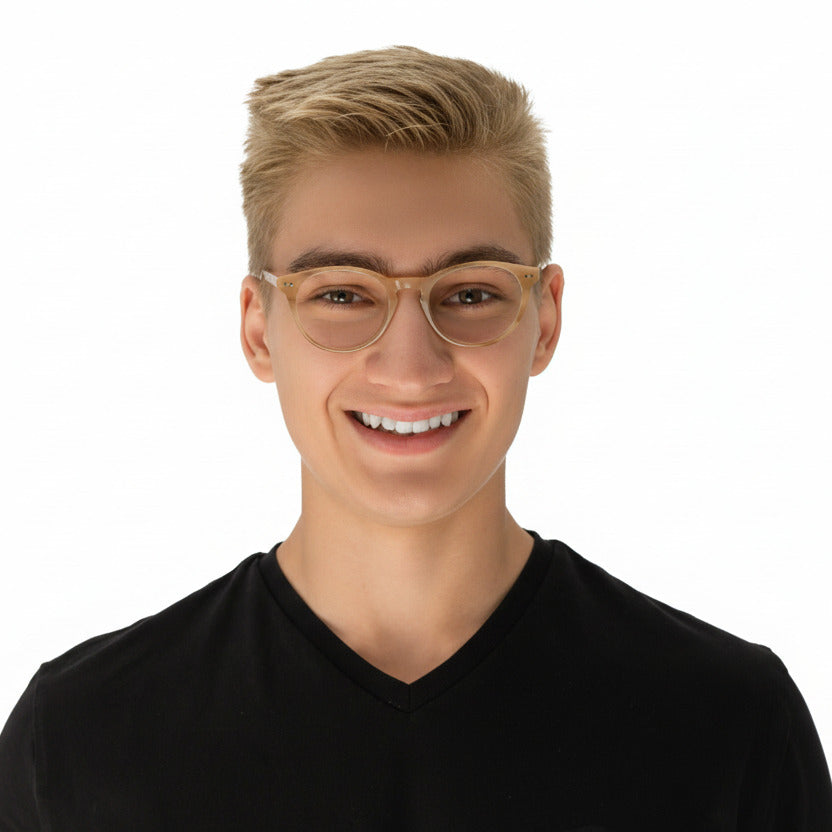 Evie Beige Mix Male Unisex | Baxter Phillips | Fashionable Prescription Eyewear