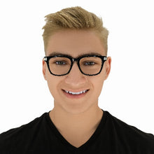 Load image into Gallery viewer, Fitzroy Black Silver Male Unisex | Baxter Phillips | Fashionable Prescription Eyewear