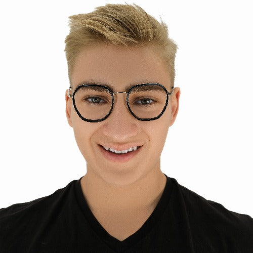 Jade Black Gold Male Unisex | Baxter Phillips | Fashionable Prescription Eyewear