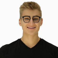 Load image into Gallery viewer, Kensington Black Silver Male Unisex | Baxter Phillips | Fashionable Prescription Eyewear