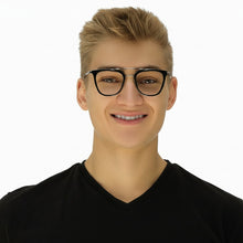Load image into Gallery viewer, Kensington Black Silver Male Unisex | Baxter Phillips | Fashionable Prescription Eyewear