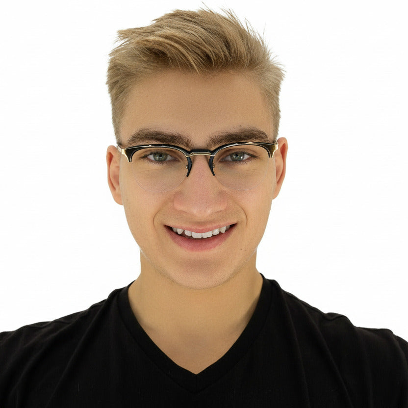 Richmond Black Gold Unisex Male| Baxter Phillips | Fashionable Prescription Eyewear