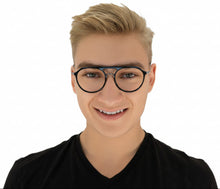 Load image into Gallery viewer, Suffolk Men's Black and Silver Eyeglasses | Baxter Phillips | Fashionable Prescription Eyewear