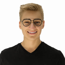 Load image into Gallery viewer, Zane Black Gold Men's Eyeglasses | Baxter Phillips | Fashionable Prescription Eyewear