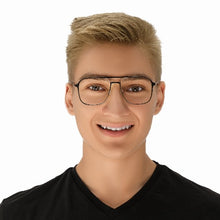 Load image into Gallery viewer, Axel Black Gold Male | Baxter Phillips | Fashionable Prescription Eyewear
