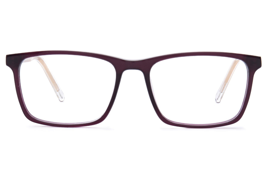 Beckett Unisex Eyeglasses, Burgundy / Gold