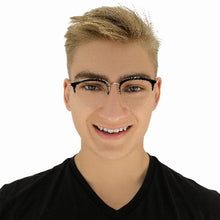 Load image into Gallery viewer, Bowie Black Gold Male| Baxter Phillips | Fashionable Prescription Eyewear
