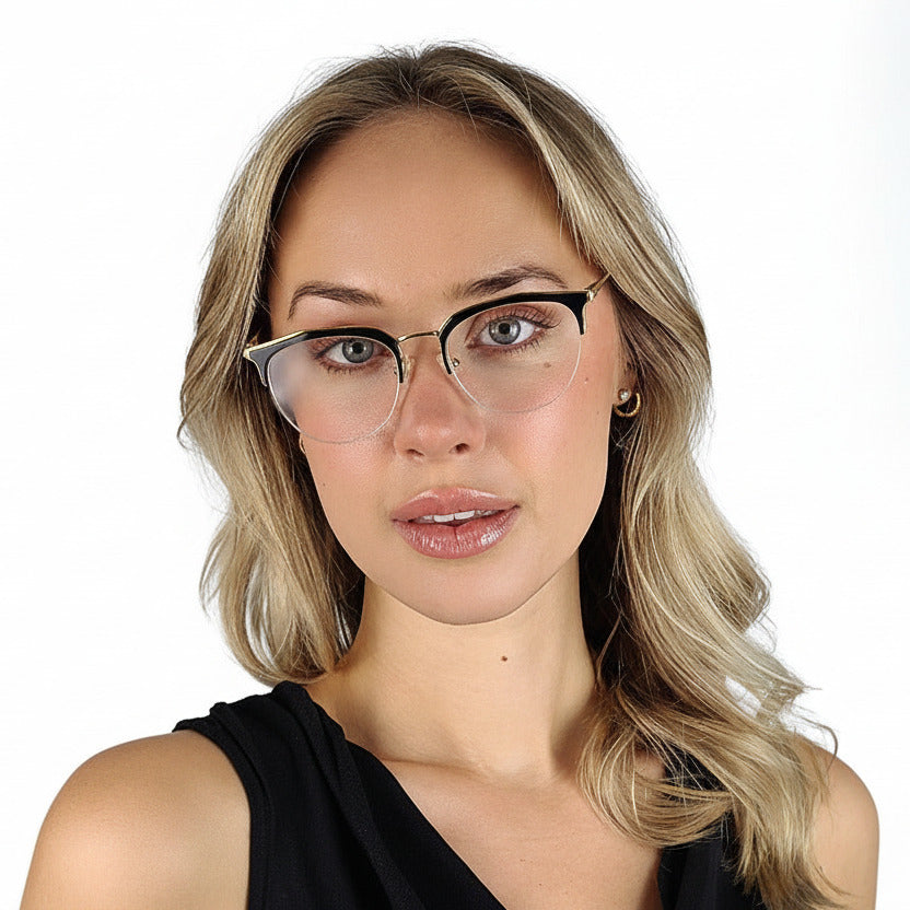 Bowie Black Gold Female | Baxter Phillips | Fashionable Prescription Eyewear