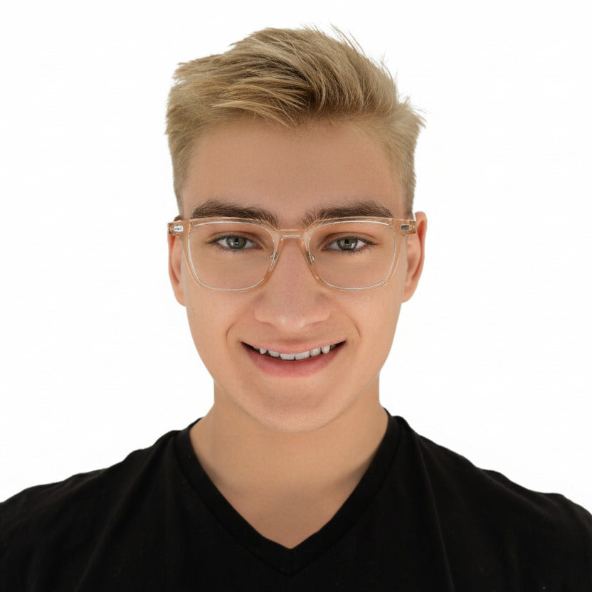 Carnaby Clear Beige Male Unisex | Baxter Phillips | Fashionable Prescription Eyewear