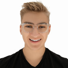 Load image into Gallery viewer, Charlotte Clear Gold Male Unisex | Baxter Phillips | Fashionable Prescription Eyewear
