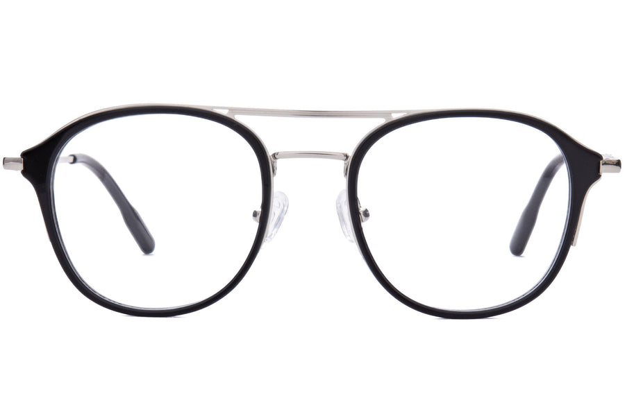 Exeter Unisex Eyeglasses, Black / Silver
