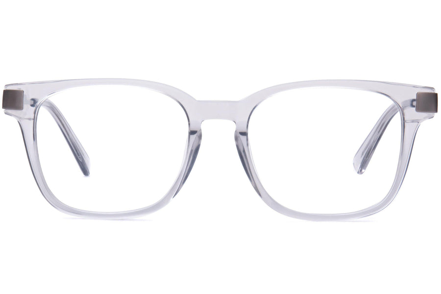 Fitzroy Unisex Eyeglasses, Clear Grey / Silver