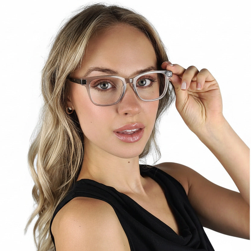 Fitzroy Grey Silver Female Unisex | Baxter Phillips | Fashionable Prescription Eyewear