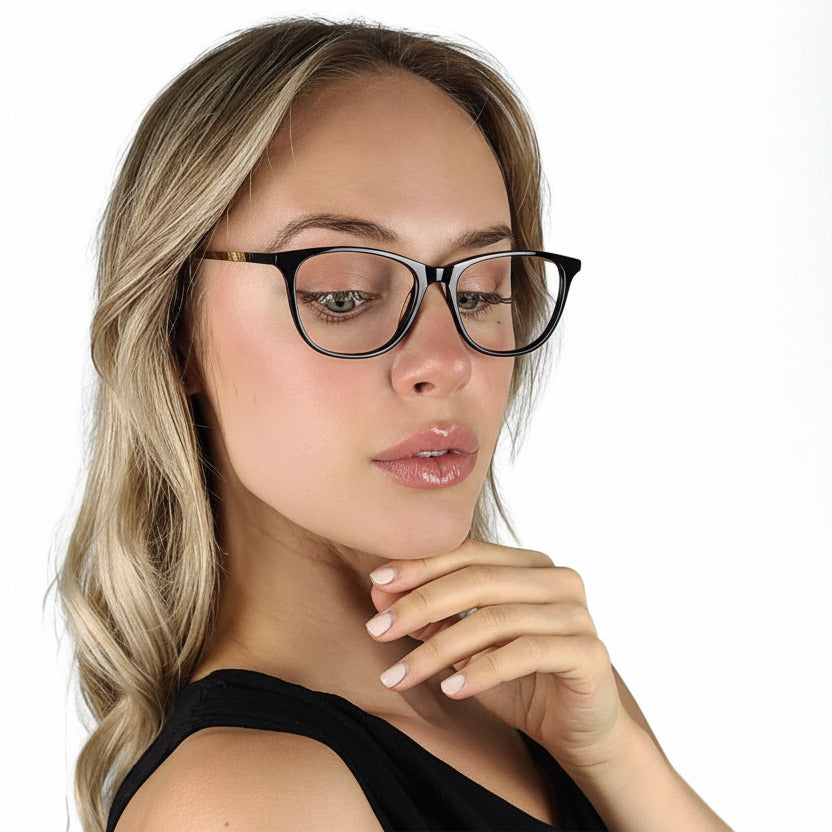 Hopper Black Gold Female Unisex | Baxter Phillips | Fashionable Prescription Eyewear