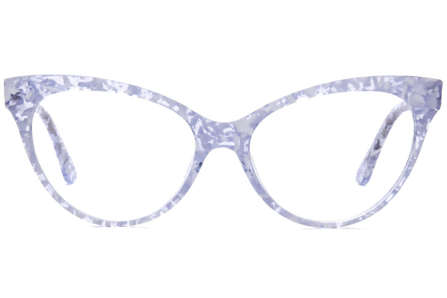 Marina Women's Eyeglasses, Clear w/ White Speckle