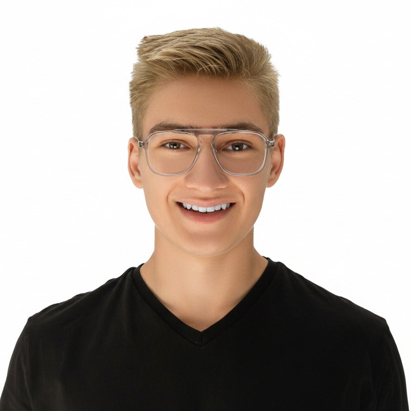 Miller Clear Grey Men's Eyeglasses | Baxter Phillips | Fashionable Prescription Eyewear