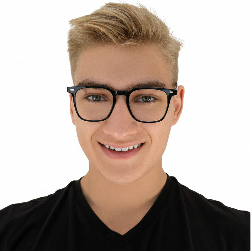 Royal Black Unisex Male | Baxter Phillips | Fashionable Prescription Eyewear