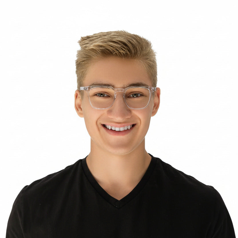 Ryder Clear Unisex Male| Baxter Phillips | Fashionable Prescription Eyewear