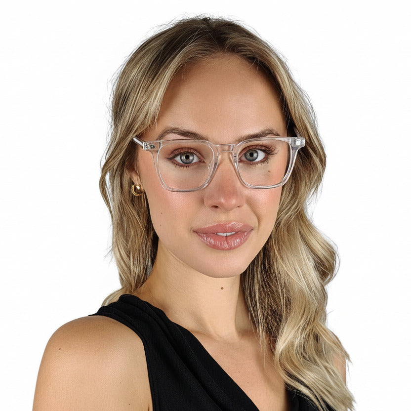 Ryder Clear Unisex Female| Baxter Phillips | Fashionable Prescription Eyewear
