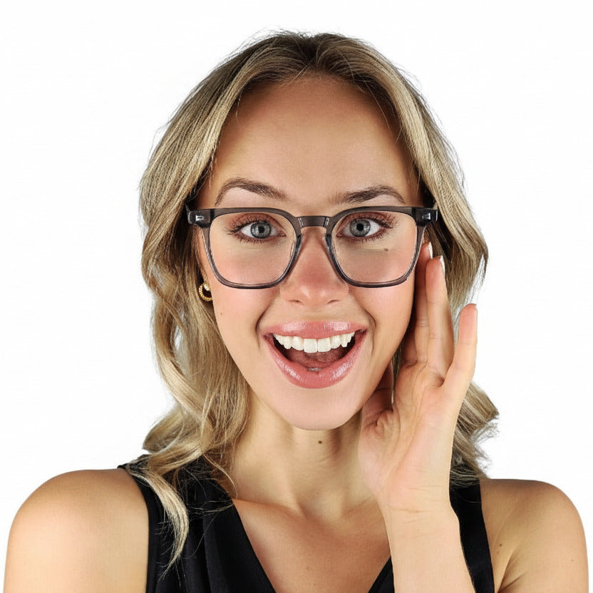 Ryder Clear Grey Unisex Female| Baxter Phillips | Fashionable Prescription Eyewear
