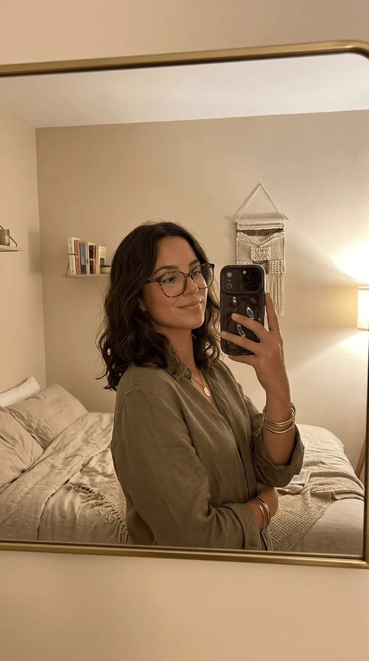 Sofie wearing Emma in Tortoise